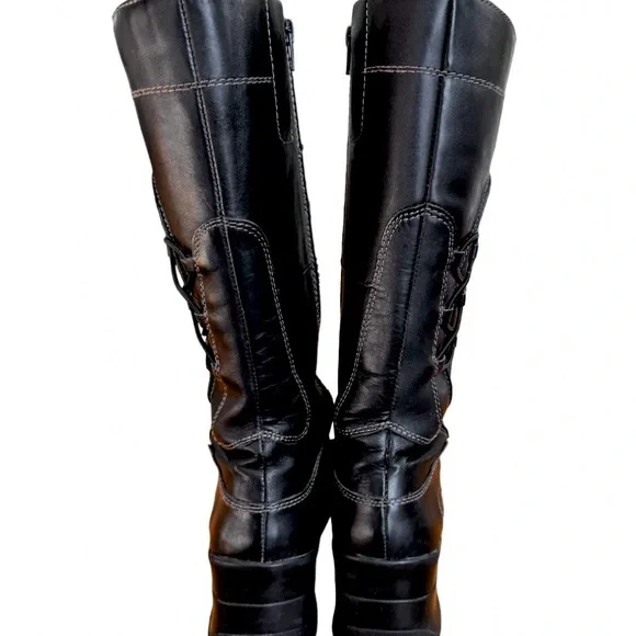 Aldo Black Leather Winter Boots, Size 38/7.5 - Picture 4 of 16